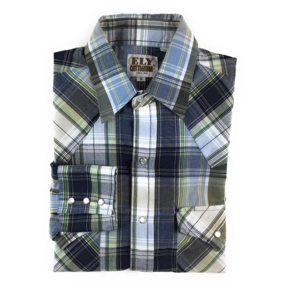 Ely Cattleman Other - ELY Cattleman Mens Pearl Snap Shirt Small Western